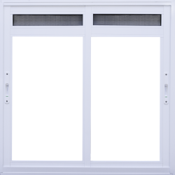 Imagem do produto Janela de Correr 2 folhas com ventilao permanente em tela na folha (bandeira mvel)