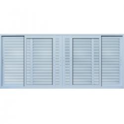 Imagem do produto Janela 6 Folhas sendo 2 venezianas cegas, 2 venezianas perfuradas e 2 com vidro temperado 6mm.