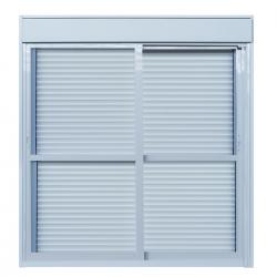 Imagens do produto Porta de Correr 2 Folhas Com Persiana Integrada Motorizada