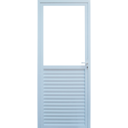 Imagem do produto Porta de Giro Metade Veneziana e Metade Vidro Temperado 6mm.